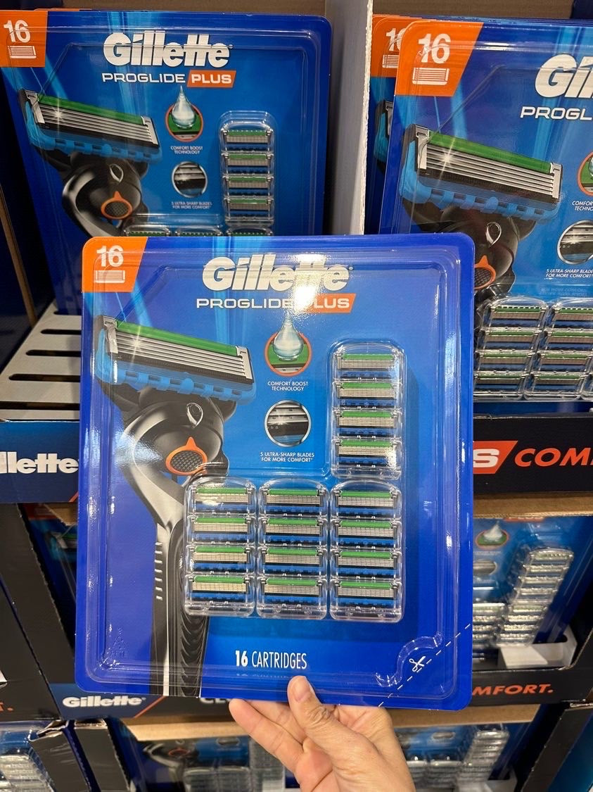 Gillette Proglide Plus吉列五层刀头手动剃须刀片补充装16支装 需采购